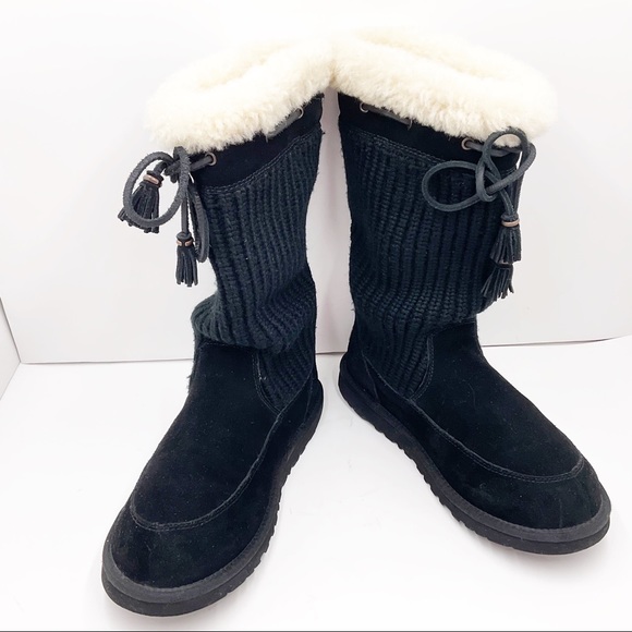 {UGG} Suburb Suede Knit Boots - Picture 15 of 16